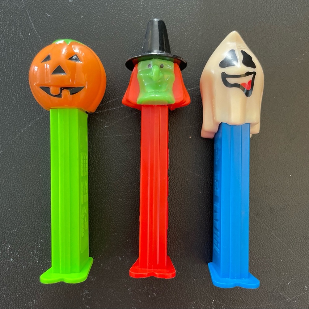 Halloween PEZ Dispenser Set - Orange, Red, Blue